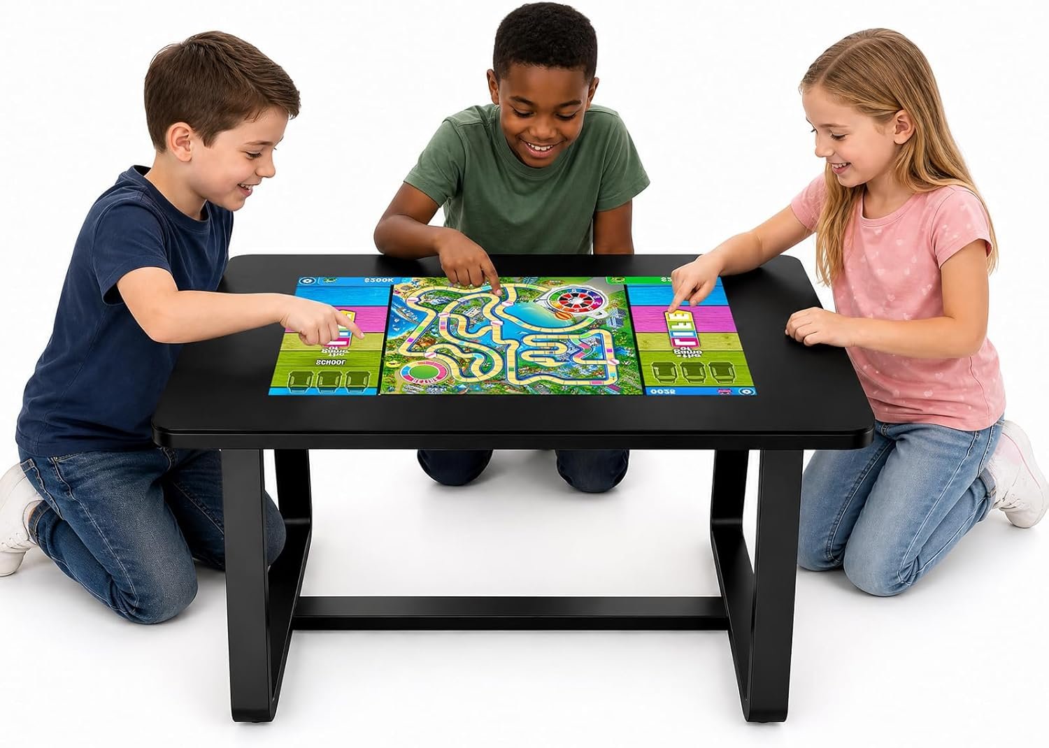 Smart Game Table, 32″ Multifunctional Touchscreen Table, Supports Various Apps, Detachable Design, Ideal for Entertainment, Education ＆ Meetings, Android 13, 8+128GB