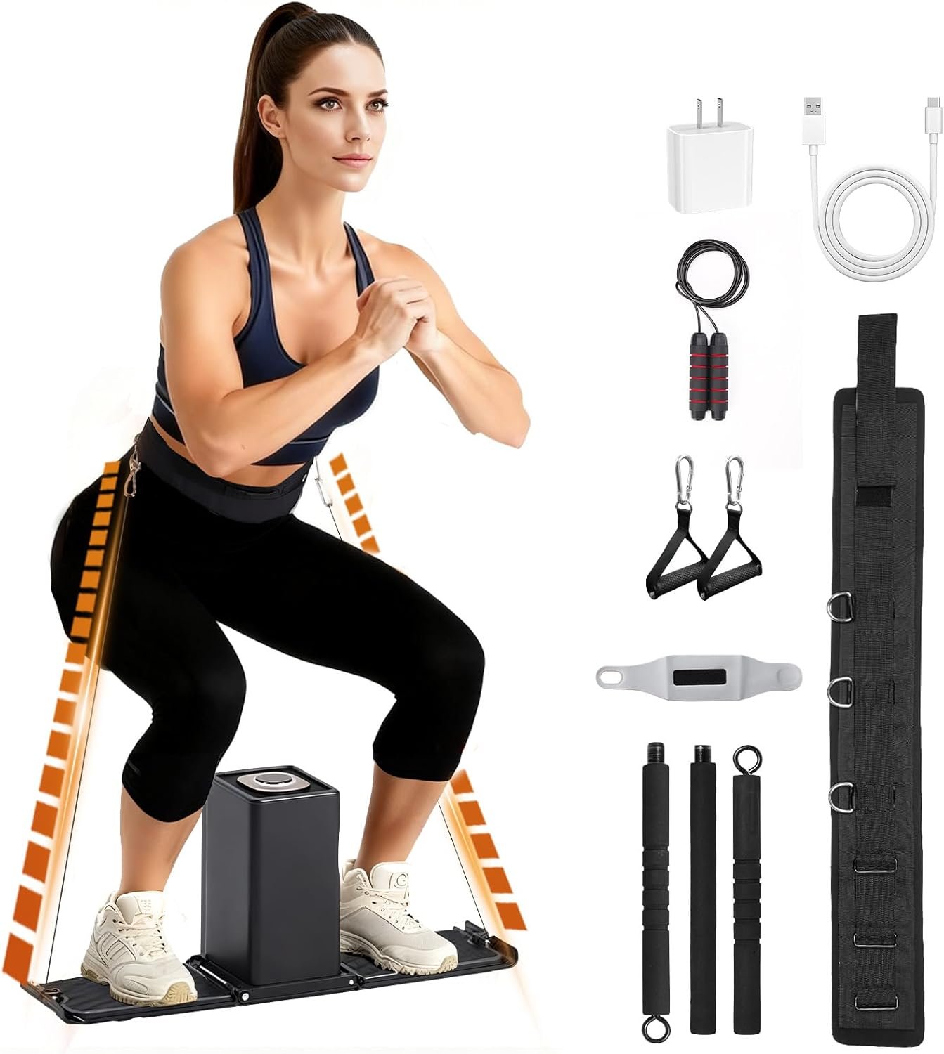 SR3 Smart Home Gym，Portable & Foldable Strength Training Cube Machine for Full Body Workouts，All-in-One Resistance Training Fitness Equipment for Home Use
