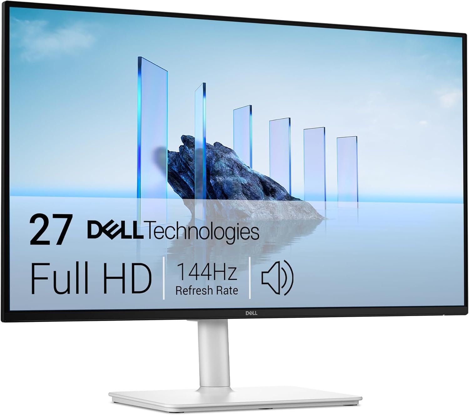 Dell 27 Plus Monitor – S2725HSM – 27-inch FHD (1920×1080) 144Hz 1ms Display, 2 x 3W Speakers, HDMI Connectivity, Height/Tilt/Pivot/Swivel Adjustability, AMD FreeSync – Ash White