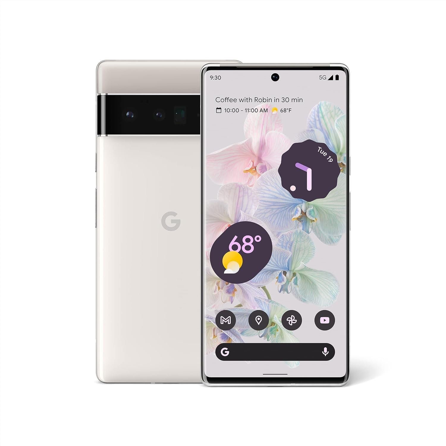 Google Pixel 6 Pro – 5G Android Phone – Unlocked Smartphone with Advanced Pixel Camera and Telephoto Lens – 128GB – Cloudy White