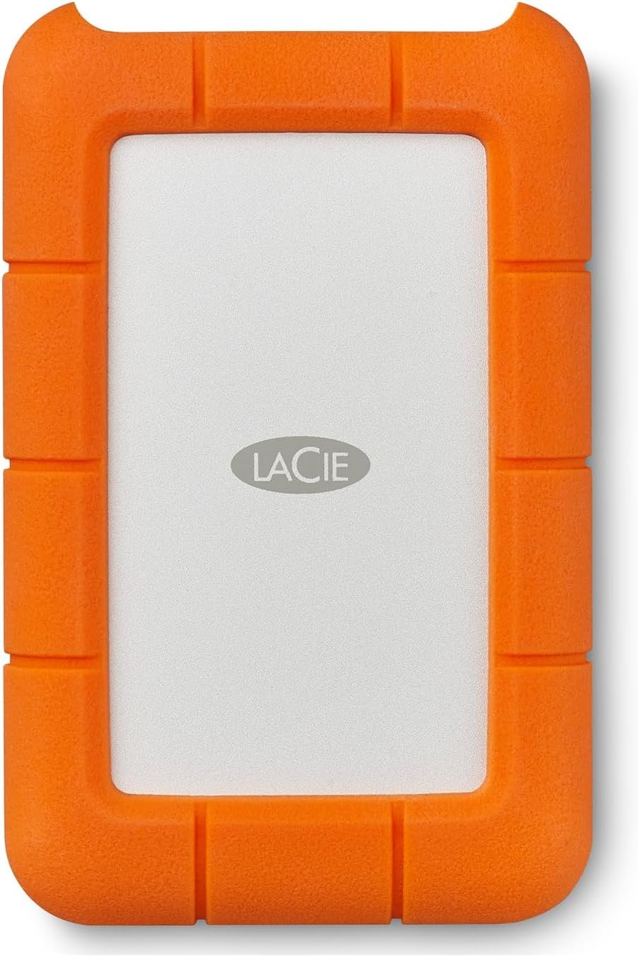LaCie Rugged 5TB Portable External HDD – USB 3.0/2.0 Compatible, Shock/Dust/Rain Resistant for Mac & PC, Orange, Grey