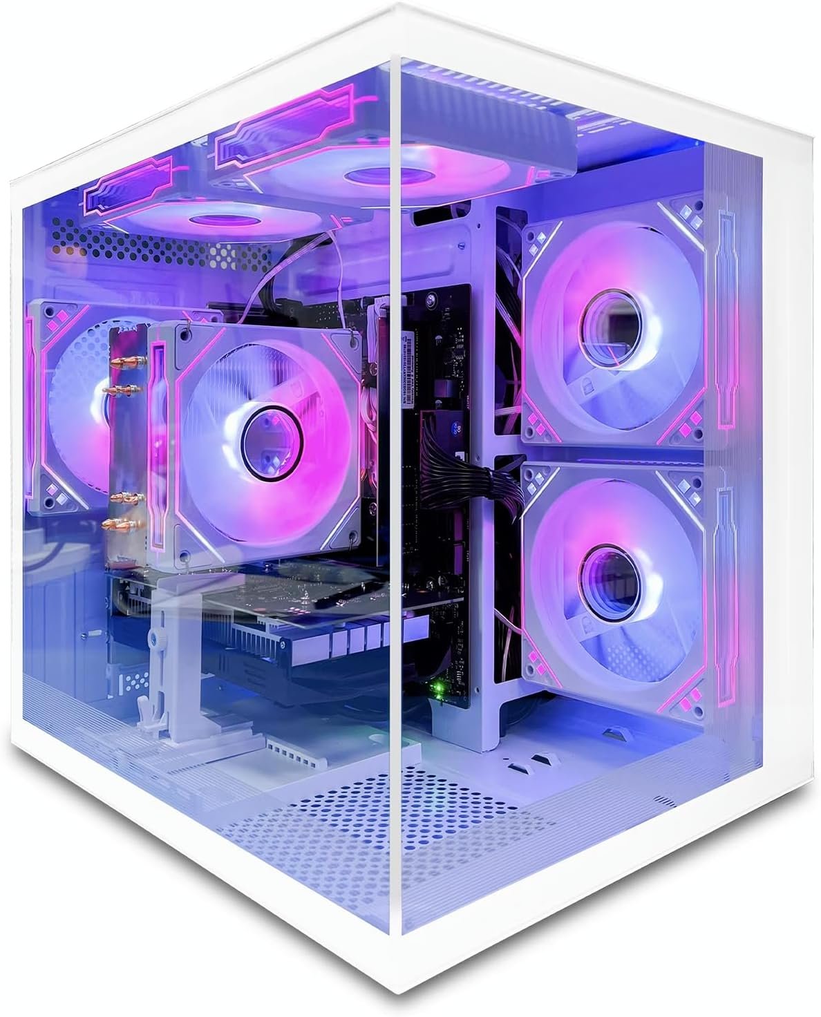 suevery Desktop Computer, Core i5-12400F, Gaming PC GeForce RTX 3050 6G,16G DDR4 RAM, 512GB NVME SSD, Prebuilt Tower Computer for Gaming, Home and Business