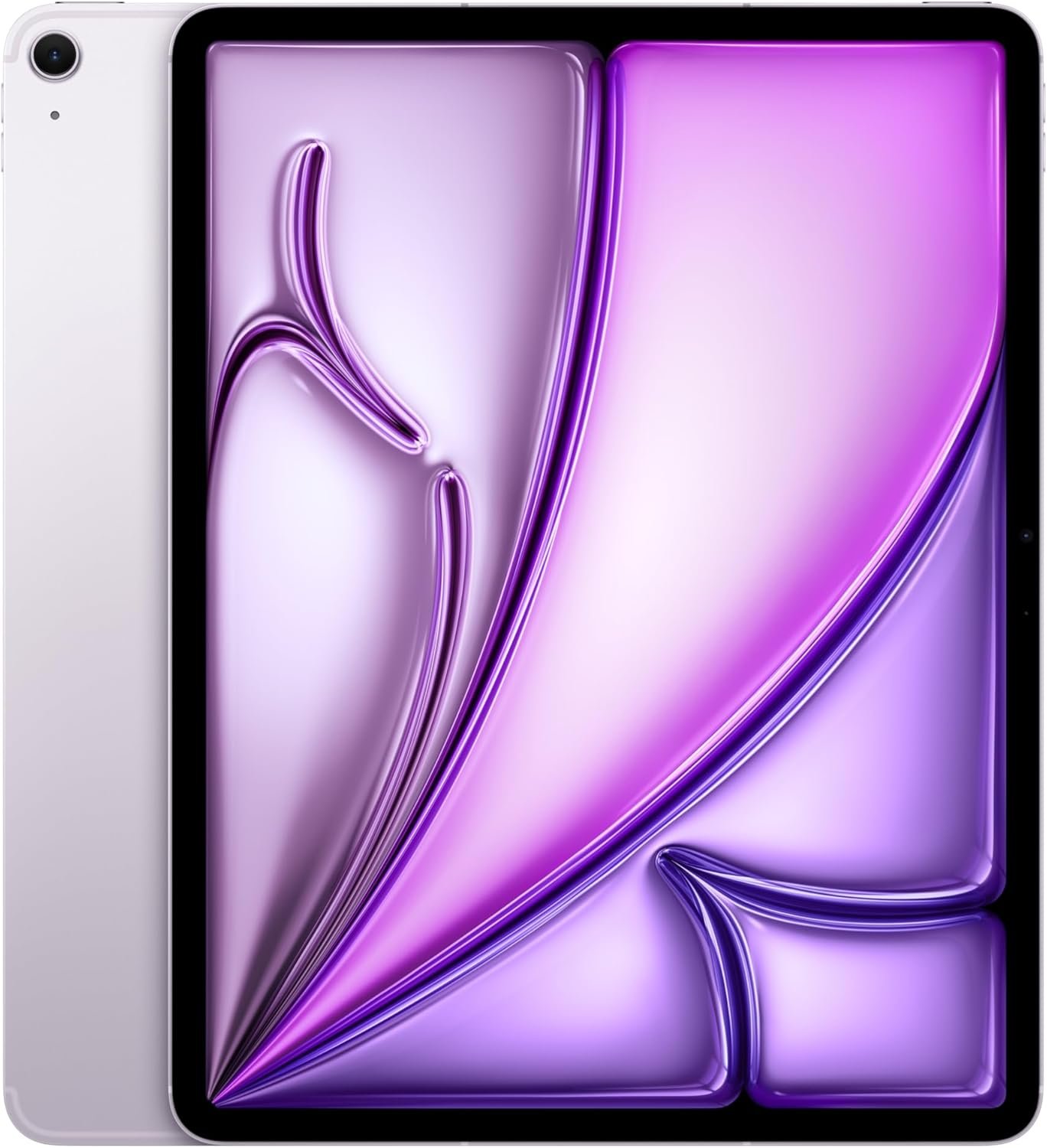 Apple iPad Air 13-inch (M2): Built for Apple Intelligence, Liquid Retina Display, 512GB, 12MP Front/Back Camera, Wi-Fi 6E + 5G Cellular, Touch ID, All-Day Battery Life — Purple