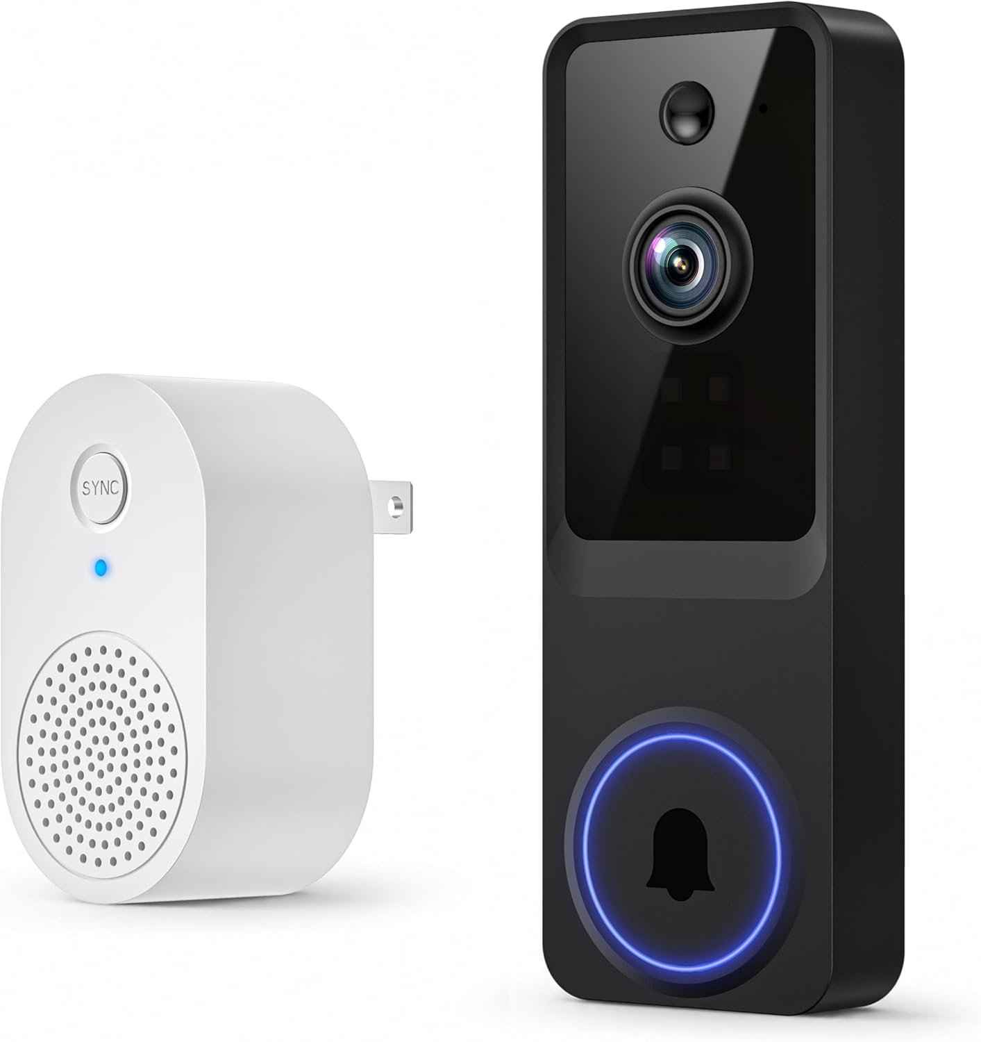 1080p Wireless Video Doorbell Camera, Smart AI Human Detection, Battery Powered, Two Way Talk, Live View, Night Vision, 2.4G WiFi Only, Cloud Storage, Pet Camera, Indoor Outdoor Surveillance