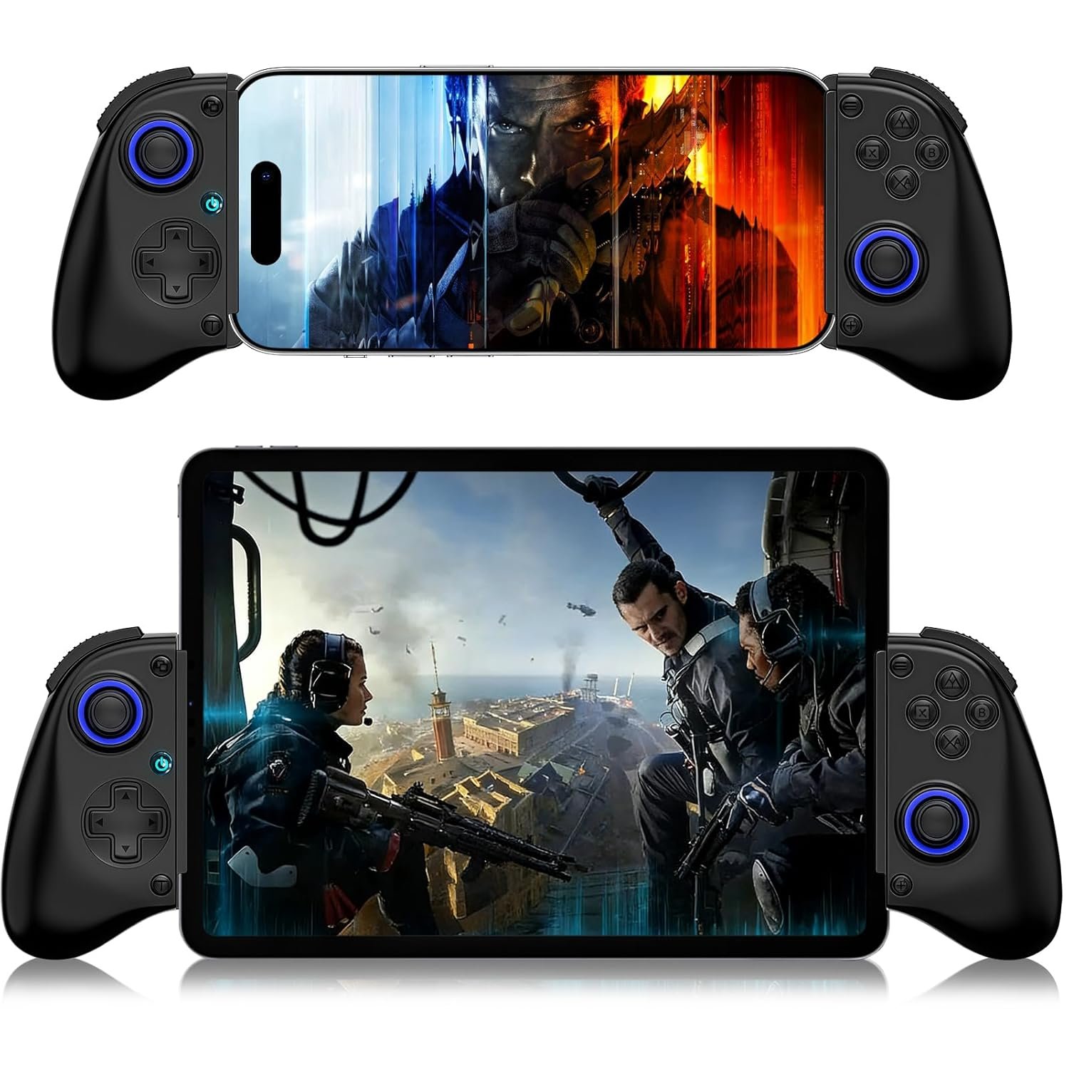 Phone Controller for iPhone, iPad, Android Phone, Tablet, PC, Switch 2, Mobile Game Controller with Hall Trigger, Turbo, Programming, Vibration, Wireless Handheld Gamepad Play Streaming, Cloud Gaming