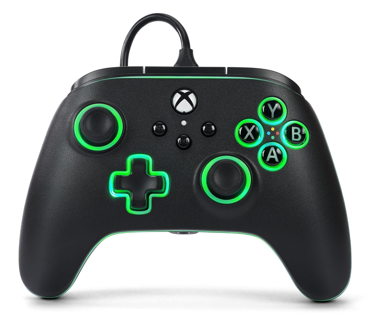 PowerA Advantage Wired Controller for Xbox Series X|S with Lumectra – Black, gamepad, wired video game controller, gaming controller, works with Xbox One and Windows 10/11, officially licensed