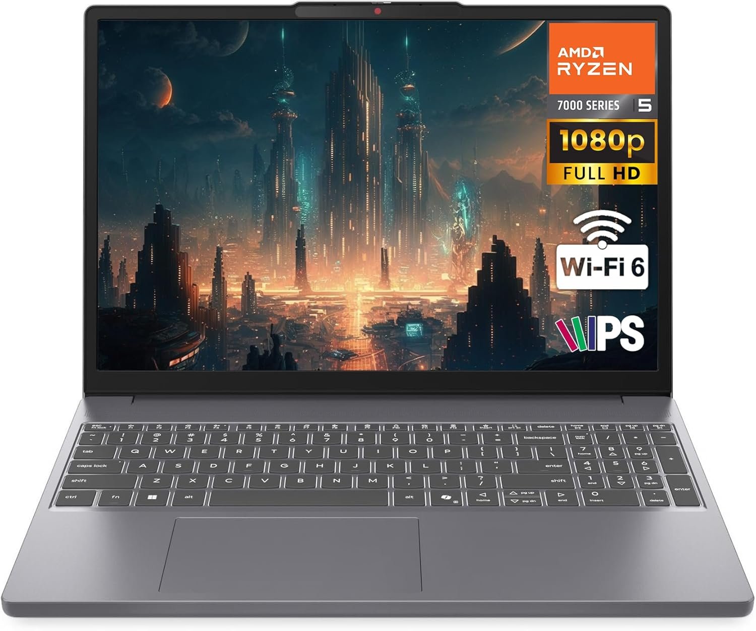 Lenovo Gaming Laptop, AMD 6-core Ryzen 5 7535HS, 24GB DDR5 RAM, 1TB PCIe SSD, Radeon 660M Graphics, 15″ FHD IPS Display, Copilot AI Assistant PC, Bluetooth 5.3, Wi-Fi 6, Moonlight Grey Windows 11 Home