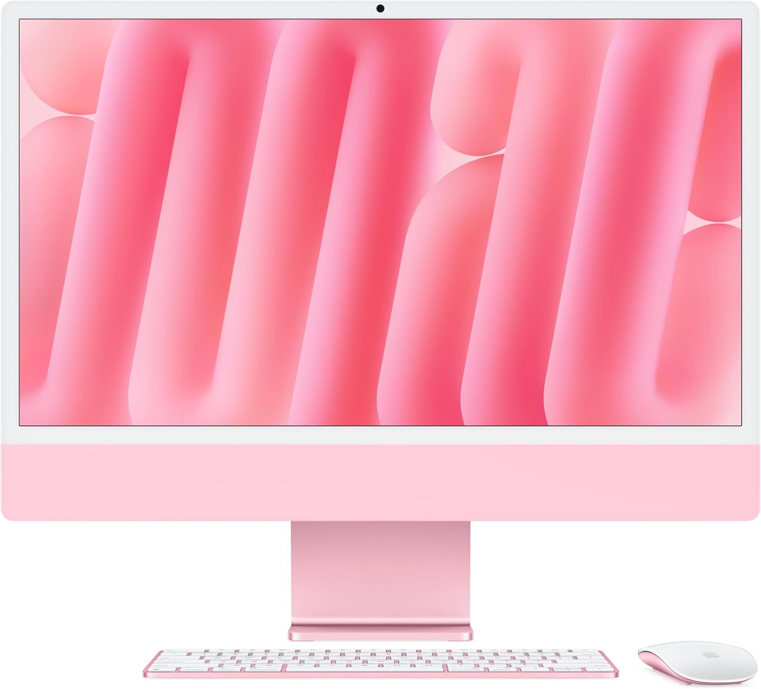 2024 Apple iMac with M4 chip with 8-core CPU and 8-core GPU (24-inch, 16GB RAM, 256GB SSD Storage) (QWERTY English) Pink (Renewed) (Renewed)