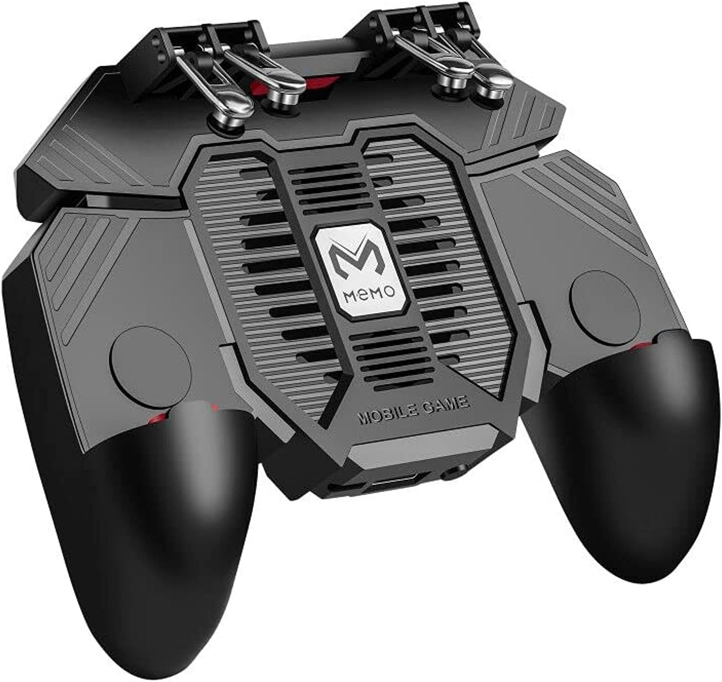 DELAM Mobile Game Controller for iPhone & Android, Pubg Mobile Controller with Cooling Fan, Phone Triggers for Gaming, Gaming Grip Joystick Gamepad Shoot Aim Keys for 4.7-6.5″ Phone