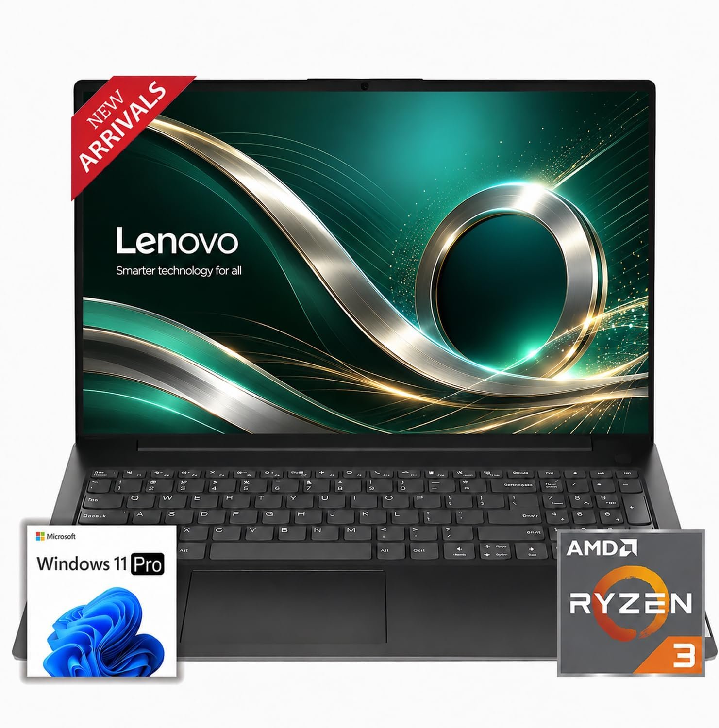 Lenovo 2026 New V15 Business and Student Laptop, Ryzen 3 7320U(Outperforms Intel i7-1065G7), 16GB RAM, 1TB SSD, 15.6″ FHD, Ultra Quiet Design, Long Battery Life, Wi-Fi 6, Bluetooth 5, Windows 11 Pro