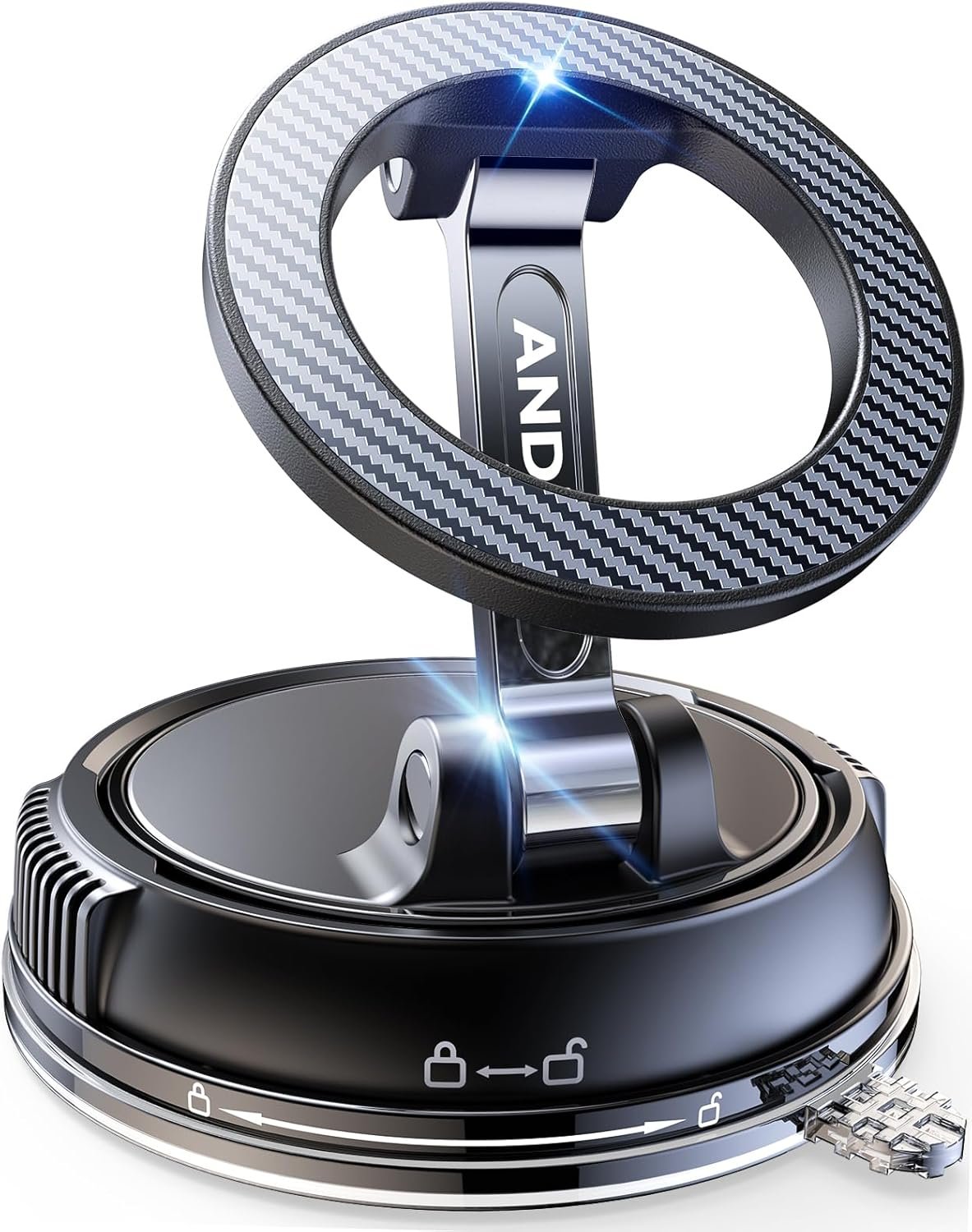 ANDERY Car Phone Holder for Magsafe [78+LBS Strongest Suction & 2400gf Strongest Magnetic] 360° Adjustable Car Phone Mount, Phone Holders for Your Car for iPhone 17-12 & All Phones, Father Gifts