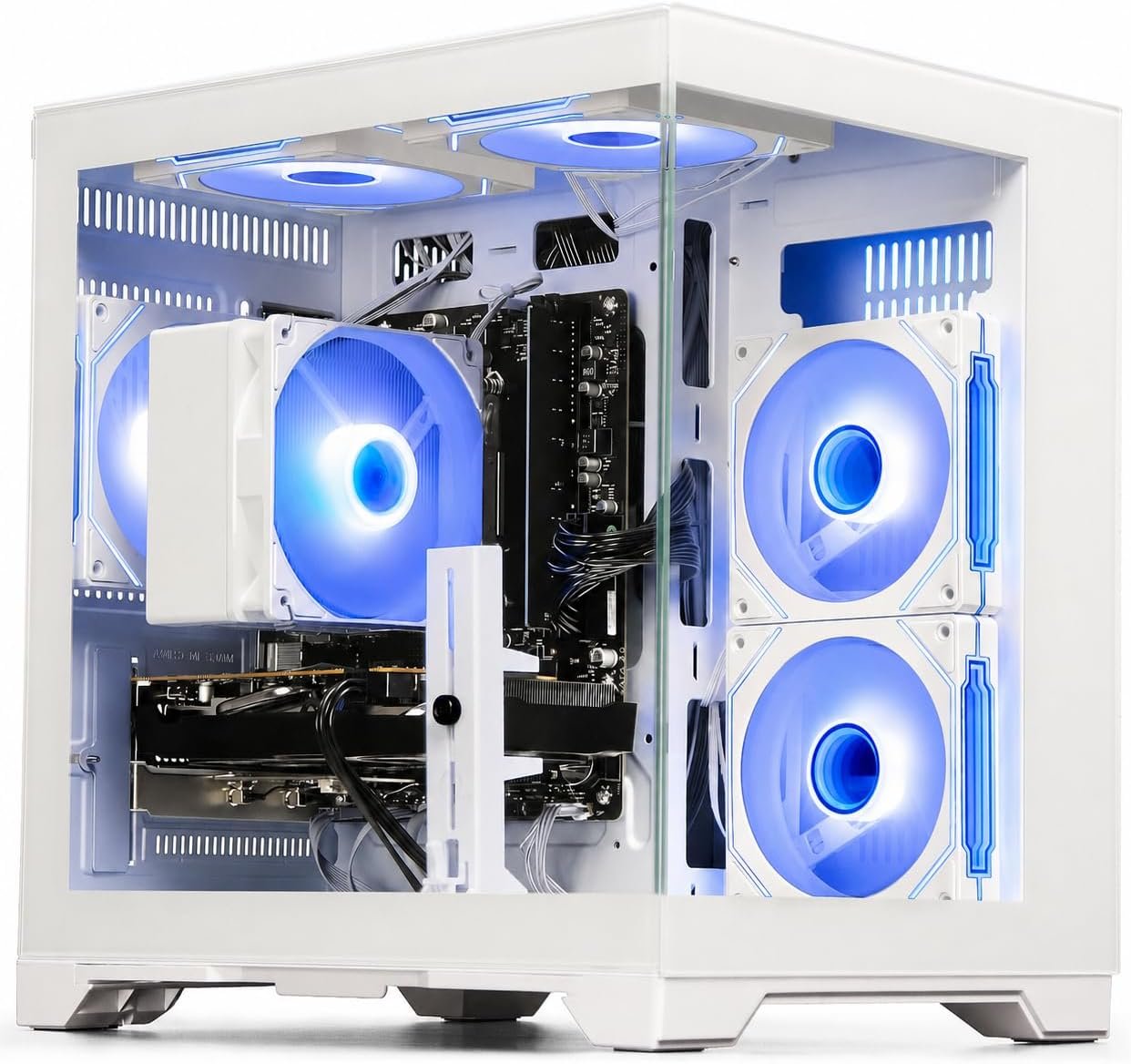 LXZ Gaming PC Desktop Ryzen 5 4500 | GeForce RTX 3050 6GB | 16GB DDR4 RAM | 512GB NVMe SSD | WiFi 6 | Tower PC for Gaming, Productivity, Streaming, Home Office