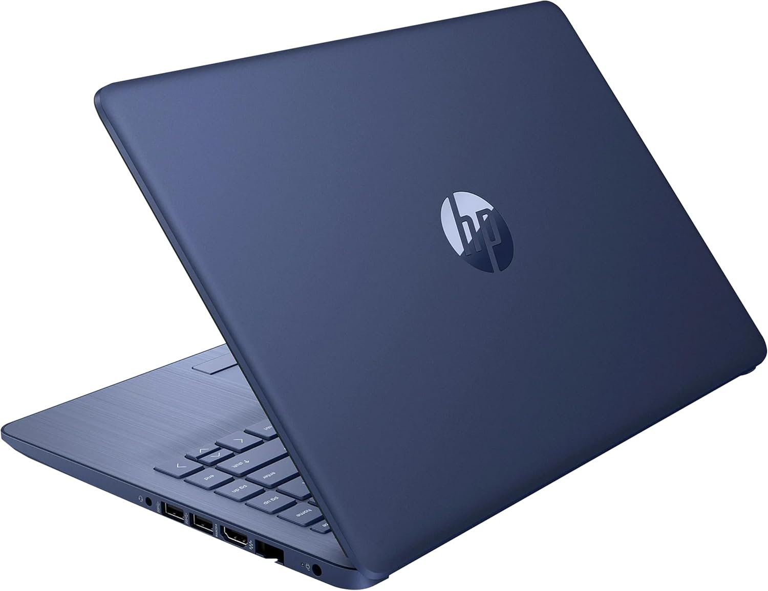 HP 14″ HD Laptop, Windows 11, Intel Celeron Dual-Core Processor Up to 2.60GHz, 4GB RAM, 64GB SSD, Webcam, Dale Blue (Renewed)