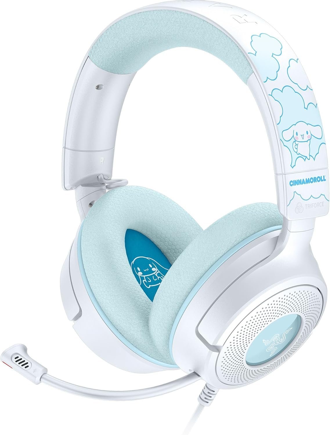 Razer Kraken V4 X Wired Gaming Headset: 40 mm Drivers – Cardioid Mic – Memory Foam Cushions – Chroma RGB Lighting – Type C & Type A Cable – for PC, Mac, PS5, Nintendo Switch 2 – Cinnamoroll Edition
