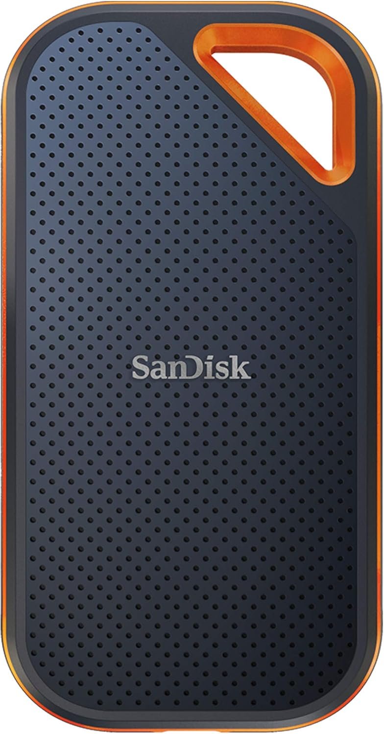 SANDISK 4TB Extreme PRO Portable SSD – Up to 2000MB/s – USB-C, USB 3.2 Gen 2×2, IP65 Water and Dust Resistance, Updated Firmware – External Solid State Drive – SDSSDE81-4T00-G25,Black
