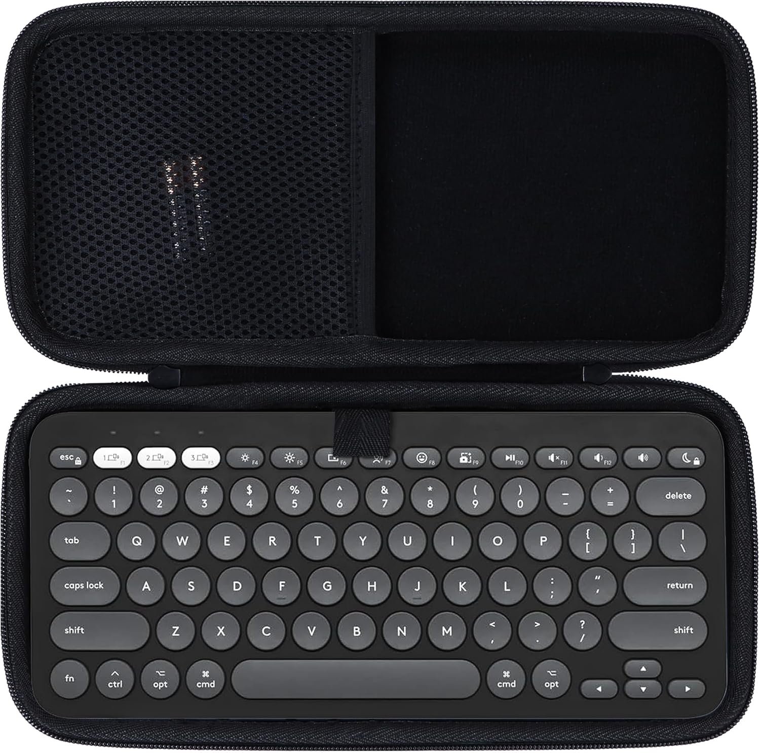 Lebakort Hard Case Compatible with Logitech Pebble Keys 2 K380s K380 Keyboard (Graphite Case)