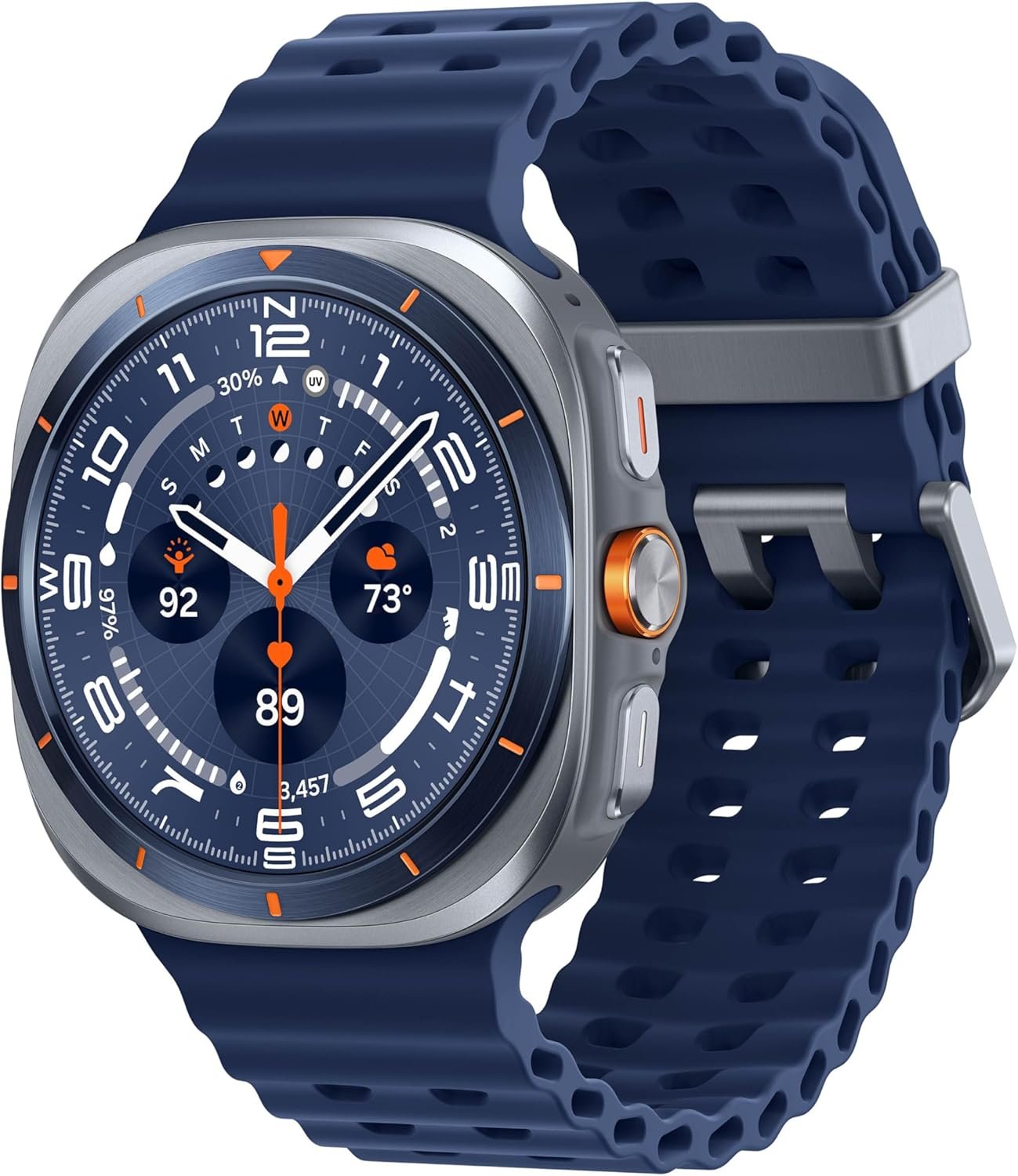 Samsung Galaxy Watch Ultra (2025) 47mm LTE Smartwatch, Titanium Casing, Advanced Sleep Coaching, Running Coach, Energy Score, Heart Rate Tracking, GPS, Titanium Blue (Renewed)