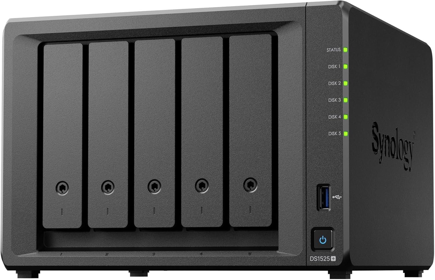 Synology DS1525+ Video Editing & Production Server – Scale to 300TB, 10GbE Ready & Multi-User Workflows (5-Bay Diskless NAS)