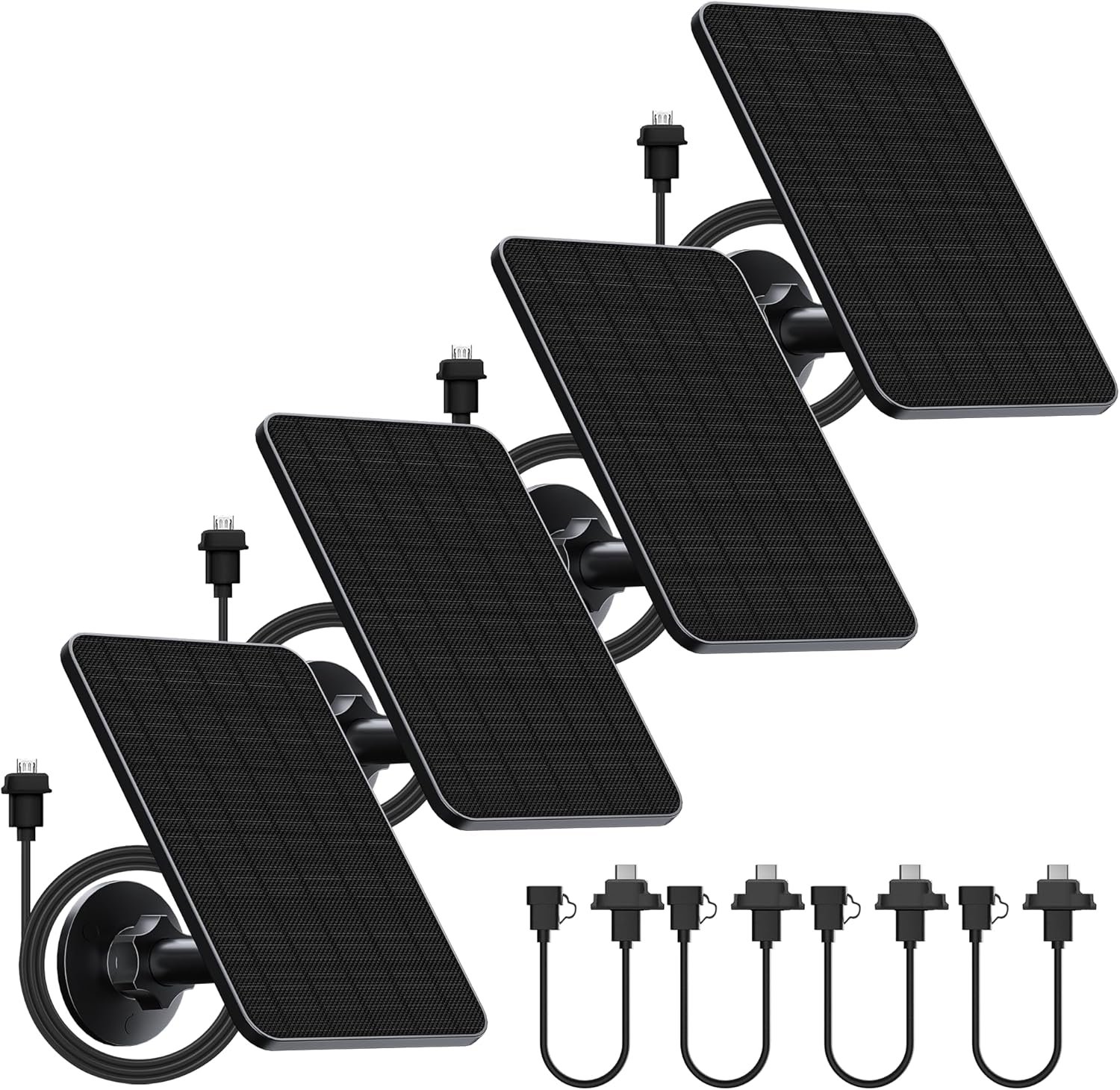Rhorawill 4 Pack Solar Panel for Blink Outdoor 2K+/4(4th Gen)/Outdoor(3rd Gen) XT3 and XT2/XT Camera(Not Included)/Blink Outdoor Camera,Solar Panel with Mount 13.1ft Cable Rubber Plug