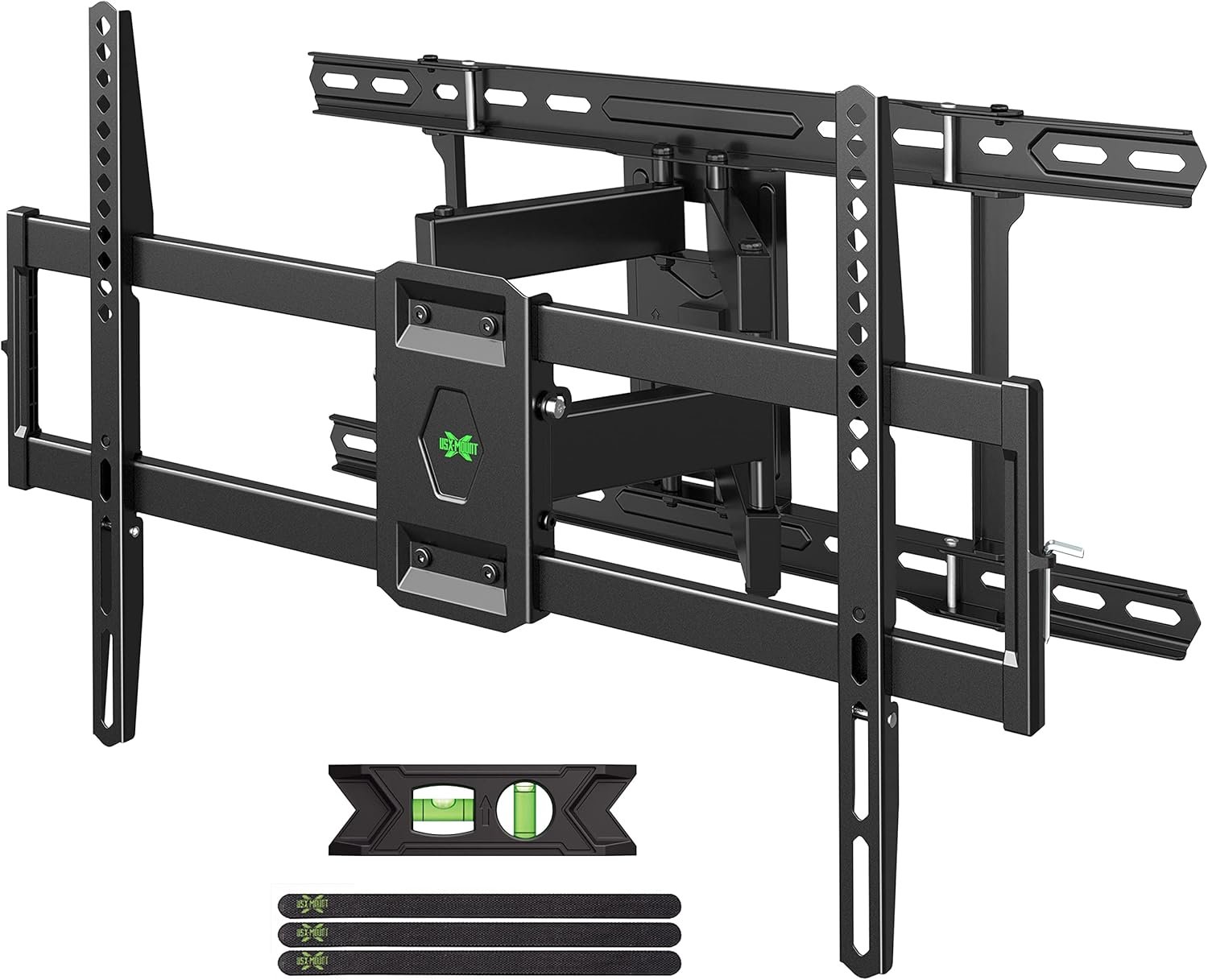 USX Mount UL Listed TV Wall Mount for 42″-85″ TVS, Fits 16″ 18″ or 24″ Studs, Full Motion TV Mount Swivel Tilt Extension TV Bracket with Dual Articulating Arms, Max VESA 600x400mm, Load 110lbs