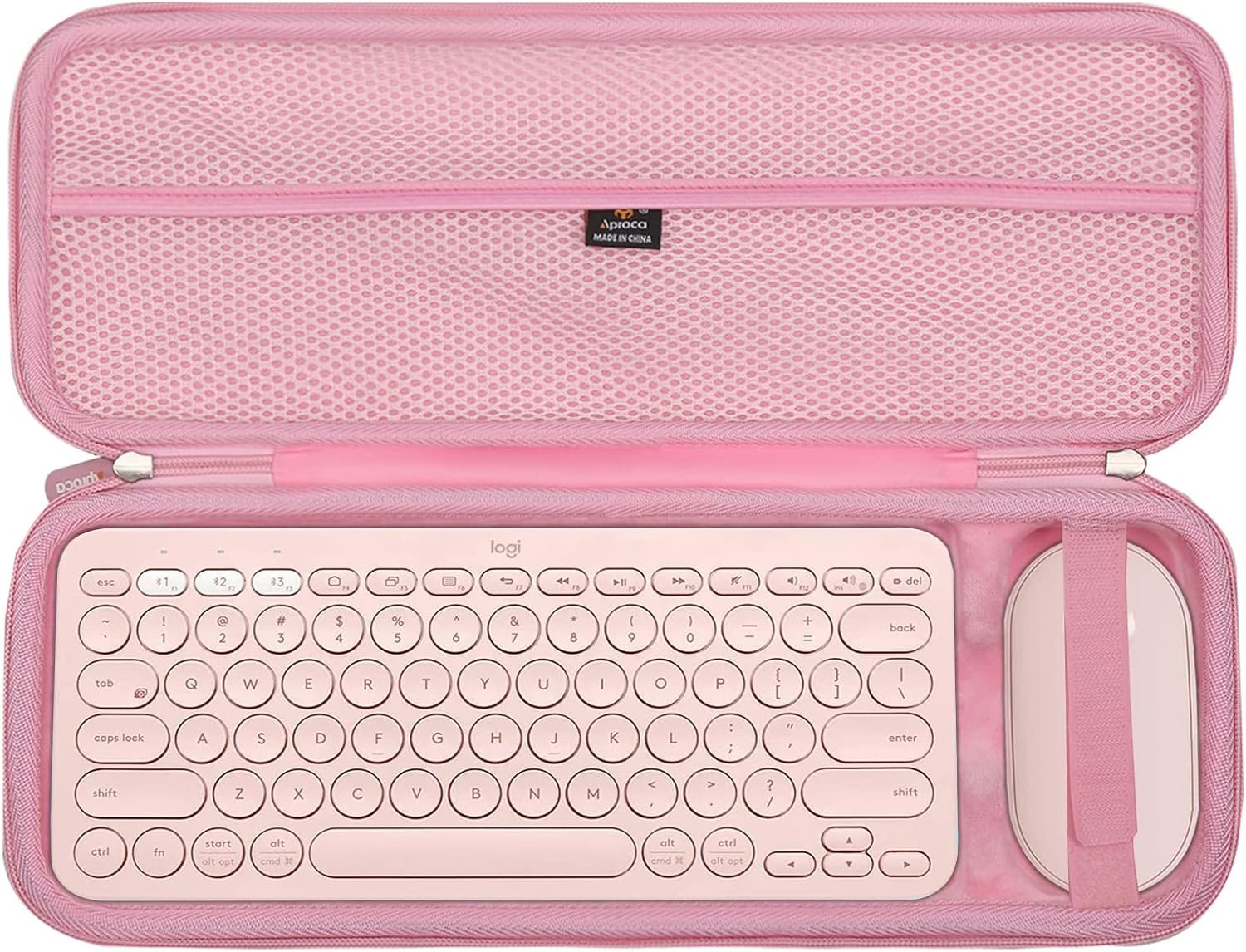 Aproca Keyboard Case Compatible with Logitech Pebble 2 Combo/Pebble Keys 2 K380s Bluetooth Keyboard and M350 i345 Mouse-Pink (Case Only)