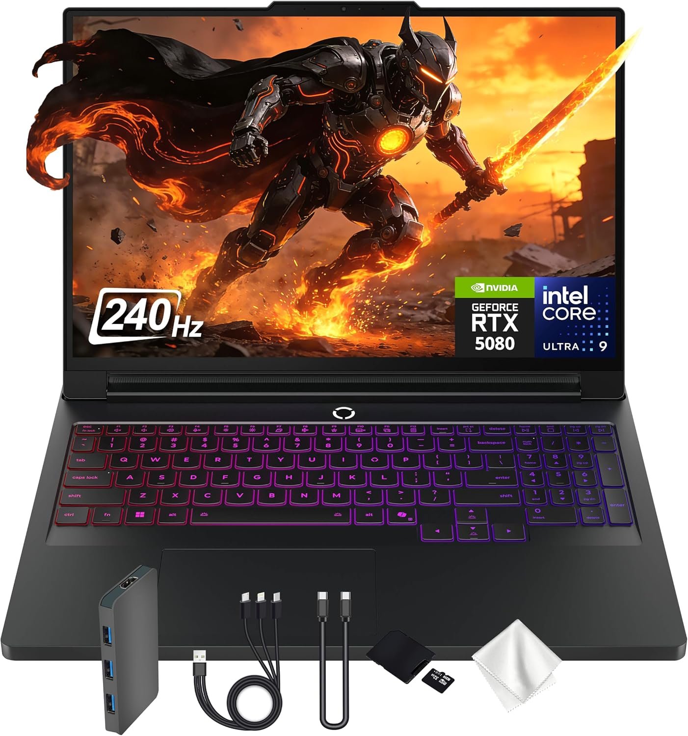 Lenovo Legion Pro 7i 16″ WQXGA 240Hz Gaming Laptop, Intel Core Ultra 9 275HX, GeForce RTX 5080 GDDR7, 32GB DDR5, 2TB Storage (1TB PCIe SSD&1TB Docking Station), Backlit Keyboard, Win 11 Pro, Black