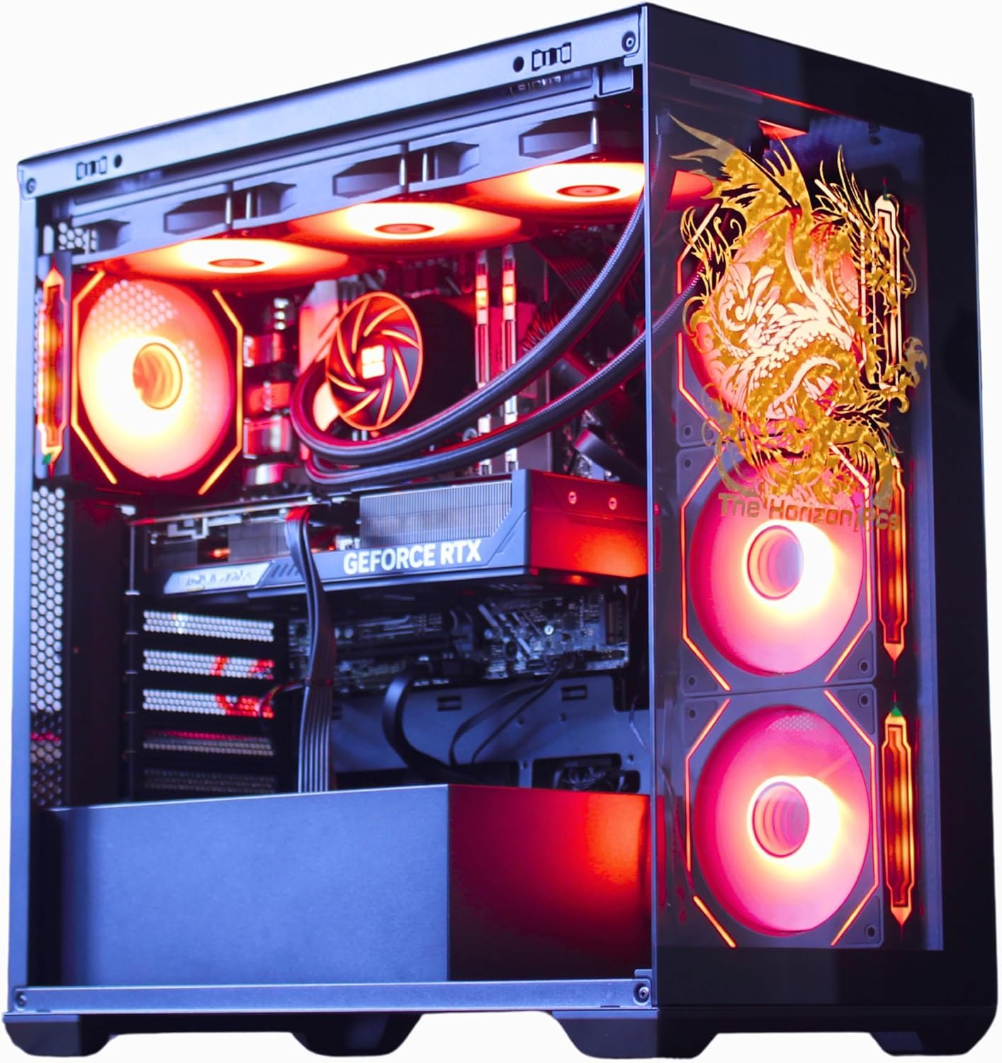 The Horizon Autherium Dragon RGB I9 RTX Gaming PC || 64GB RAM || 10TB Storage || Core I9 Upto 5.4Ghz || RTX 5070 OC || Windows 11 PRO || 360MM AIO || 2.4GB/s WiFi, VR, Gaming Ready Desktop Computer