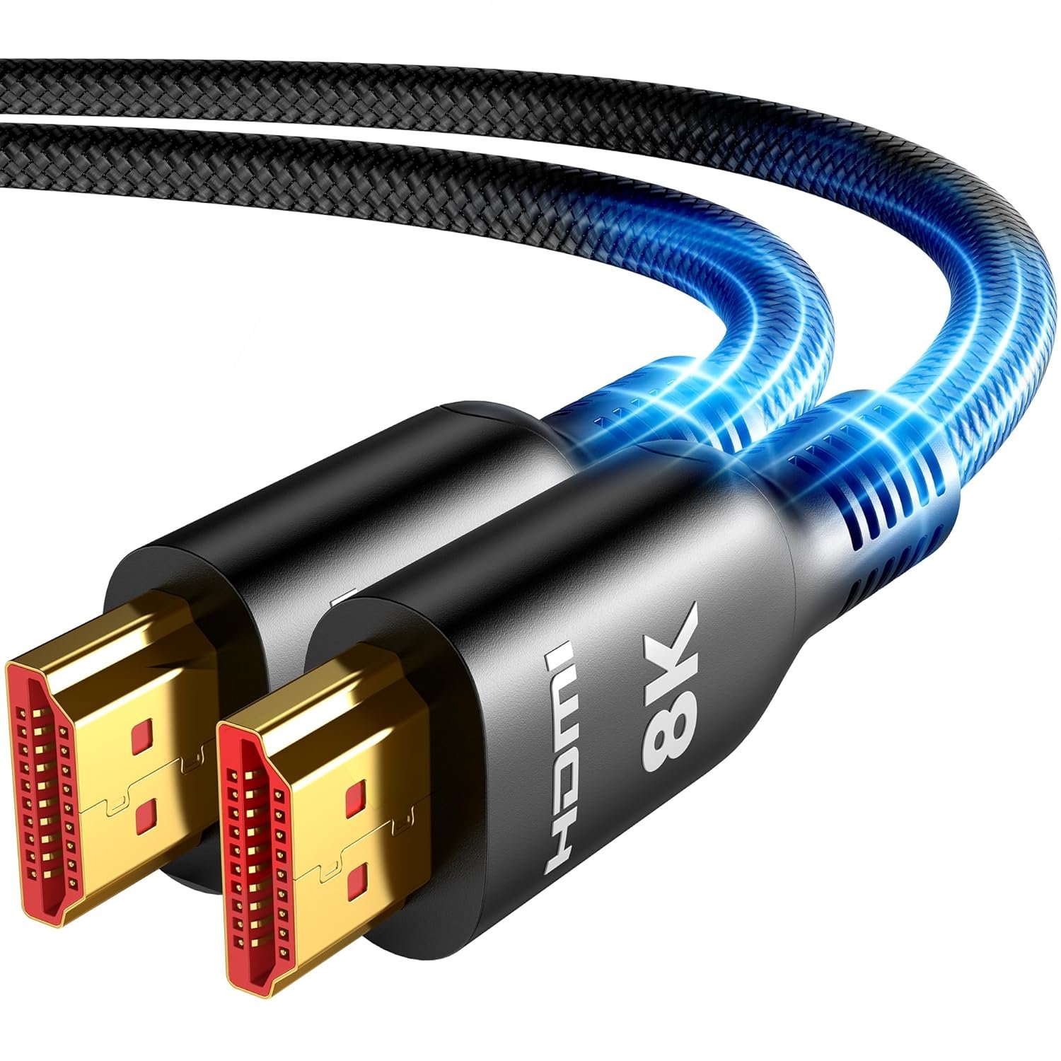 Highwings Long HDMI Cable 20 FT, 10K 8K 4K Ultra HD High Speed 2.1 HDMI Cable 48Gbps Braided Cord-4K@120Hz 8K@60Hz, DTS:X, HDCP 2.2&2.3, Dynamic HDR 10 Compatible with DVD Player/PS5/HDTV/Blu-ray