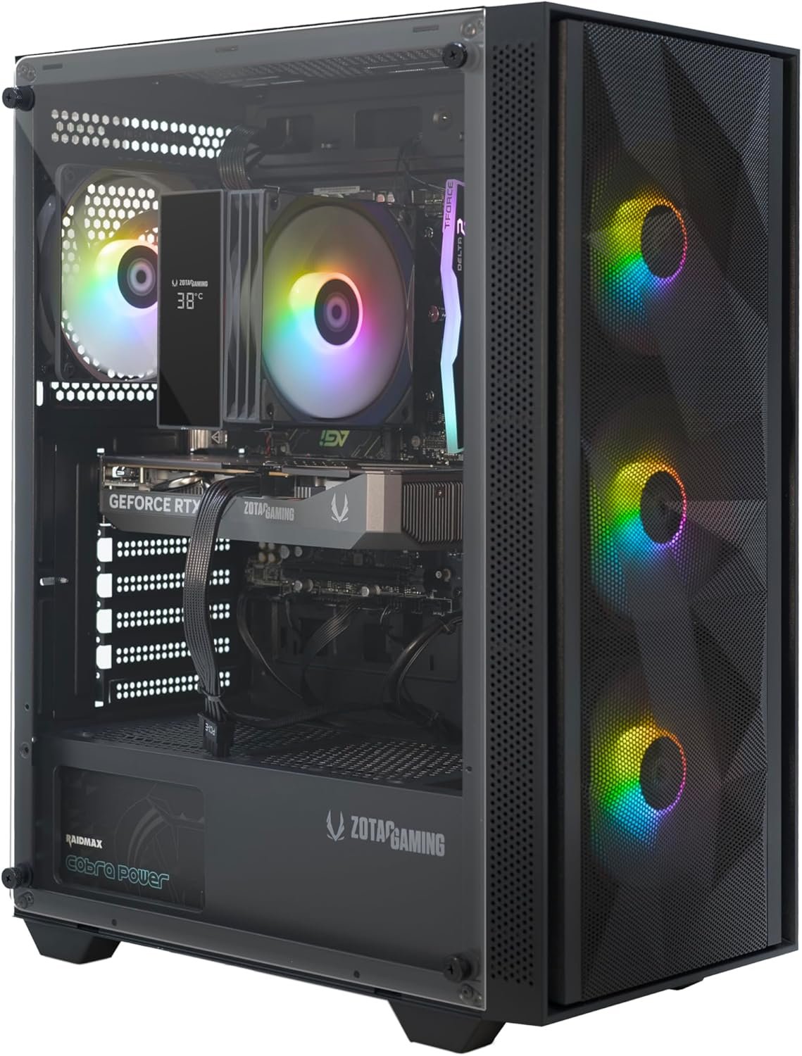 ZOTAC MEK AI-Enhanced Gaming PC Desktop Computer – NVIDIA GeForce RTX 5050, AMD Ryzen 5 5500 4.2GHz, 16GB DDR4, 1TB NVME M.2 SSD, 650W 80+ Gold PSU, WiFi 6E, Windows 11 Home