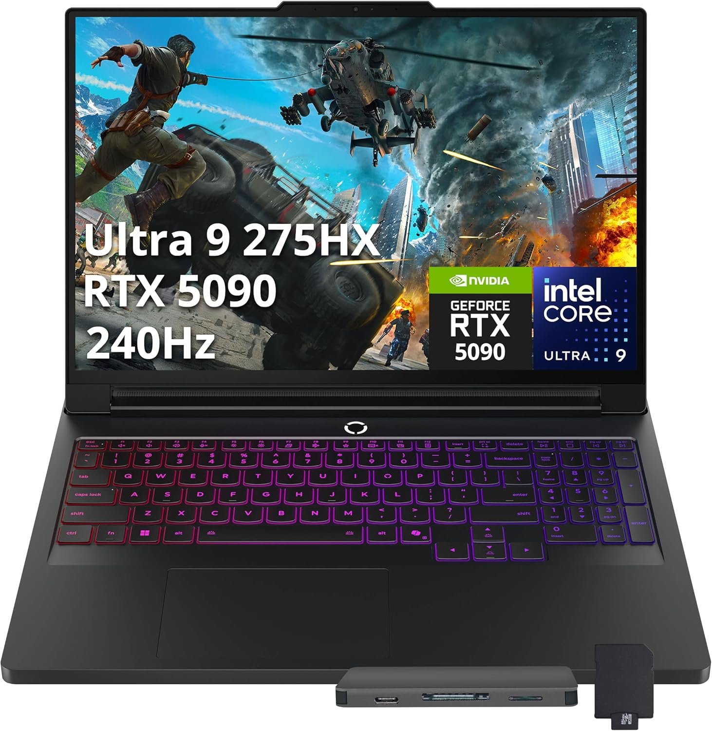 Lenovo Legion Pro 7i AI 16″ WQXGA OLED 240Hz Gaming Laptop, Intel Ultra 9 275HX, GeForce RTX 5090 24GB, 32GB DDR5, 3TB Storage (2TB SSD+1TB Docking Station), Backlit Keyboard, Wi-Fi 7, Win 11, Black