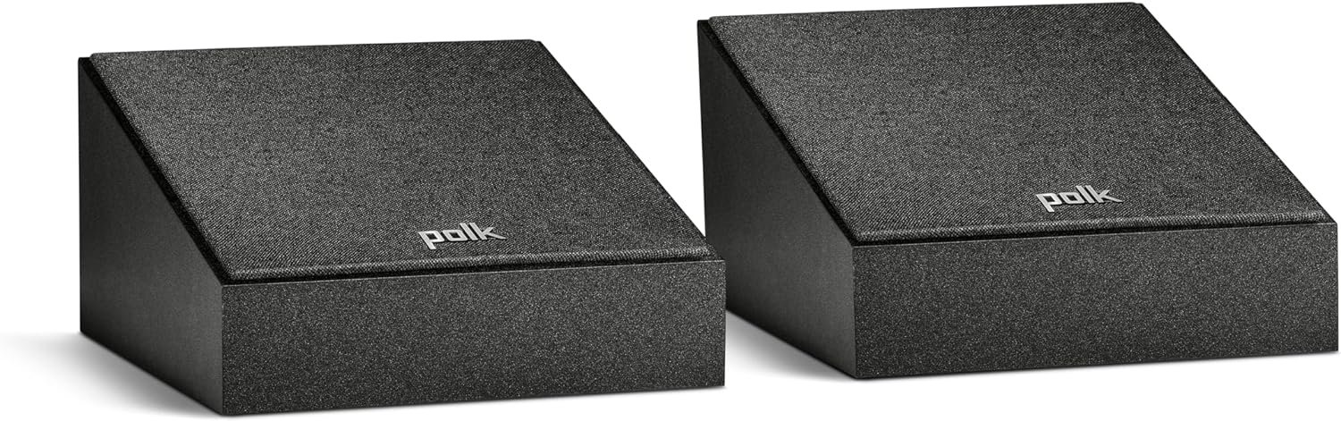 Polk Monitor XT90 Hi-Res Height Speaker Pair for 3D Sound Effect – Dolby Atmos-Certified, DTS:X and DTS Virtual:X Compatible, Surround Sound Speakers, 4″ Dynamically Balanced Woofer, Midnight Black