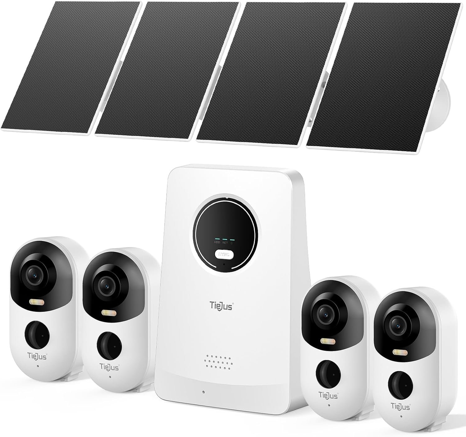 2K Solar Security Cameras Wireless Outdoor System, No Subscription | Offline Viewing, 32GB Local Storage, 4MP Color Night Vision, 2.4/5G WiFi, Easy Setup, for Farms, Garages, Multi-room Coverage